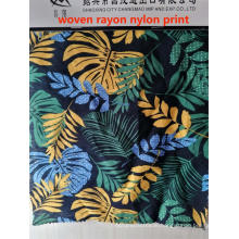 Woven Rayon Nylon Printed Fabric